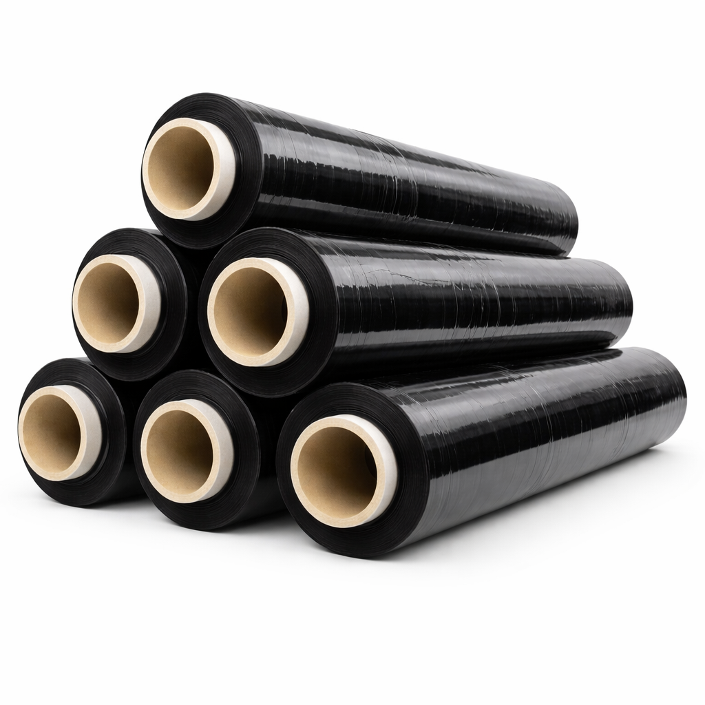 Folia strech 50cm 3kg brutto (2,7 netto) czarna 23 mic