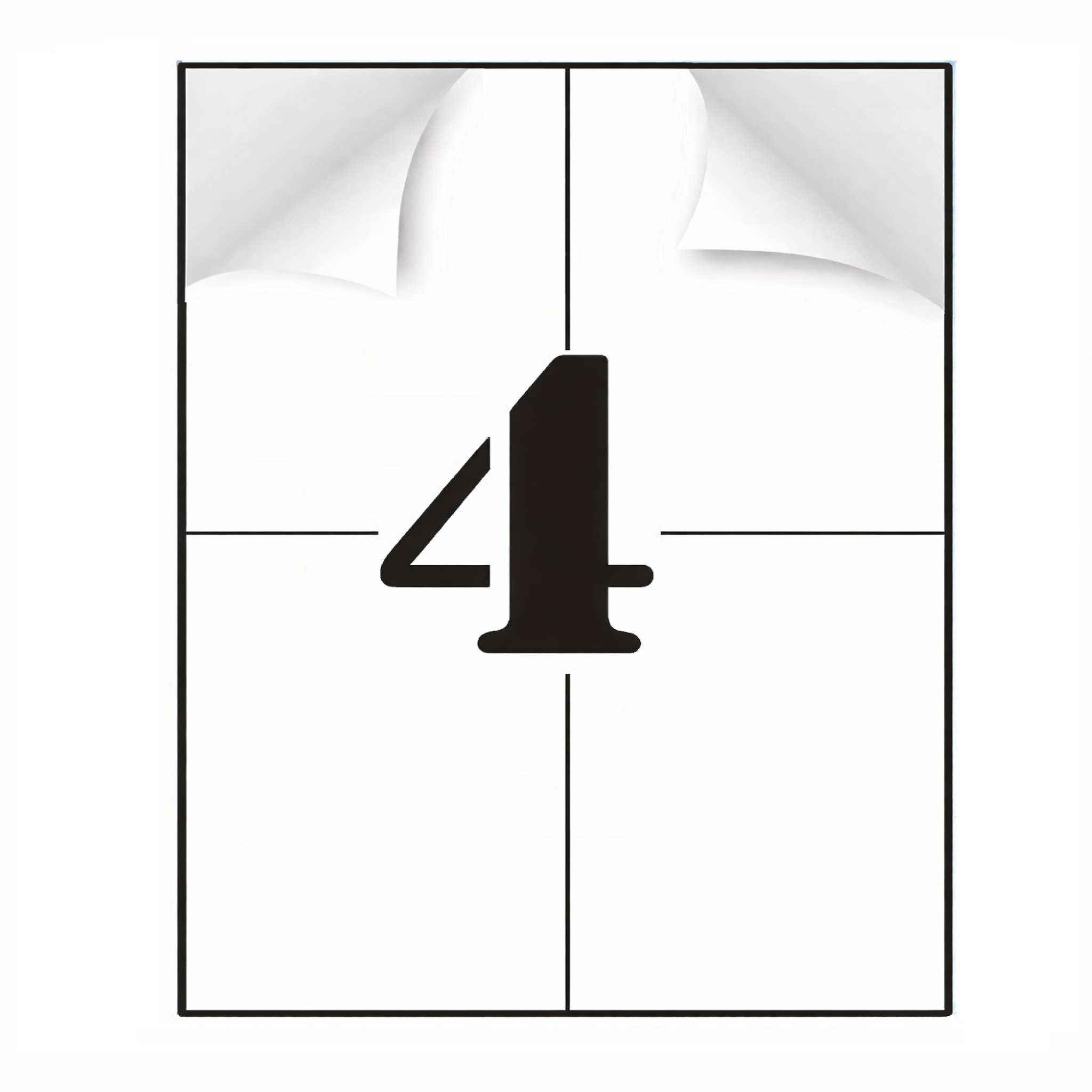 ETYKIETY SAMOPRZYLEPNE A4 105x148mm Naklejki Białe do Drukarki 100ark