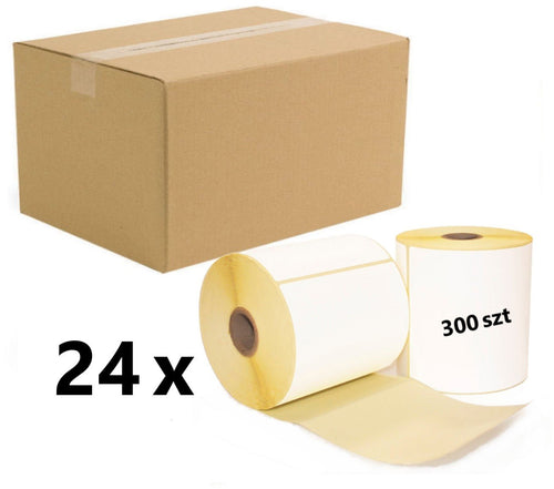 Etykiety Termiczne 100x150mm Perforacja 300 Sztuk fi 25 / Karton 24 ROLKI - www.gopak.pl