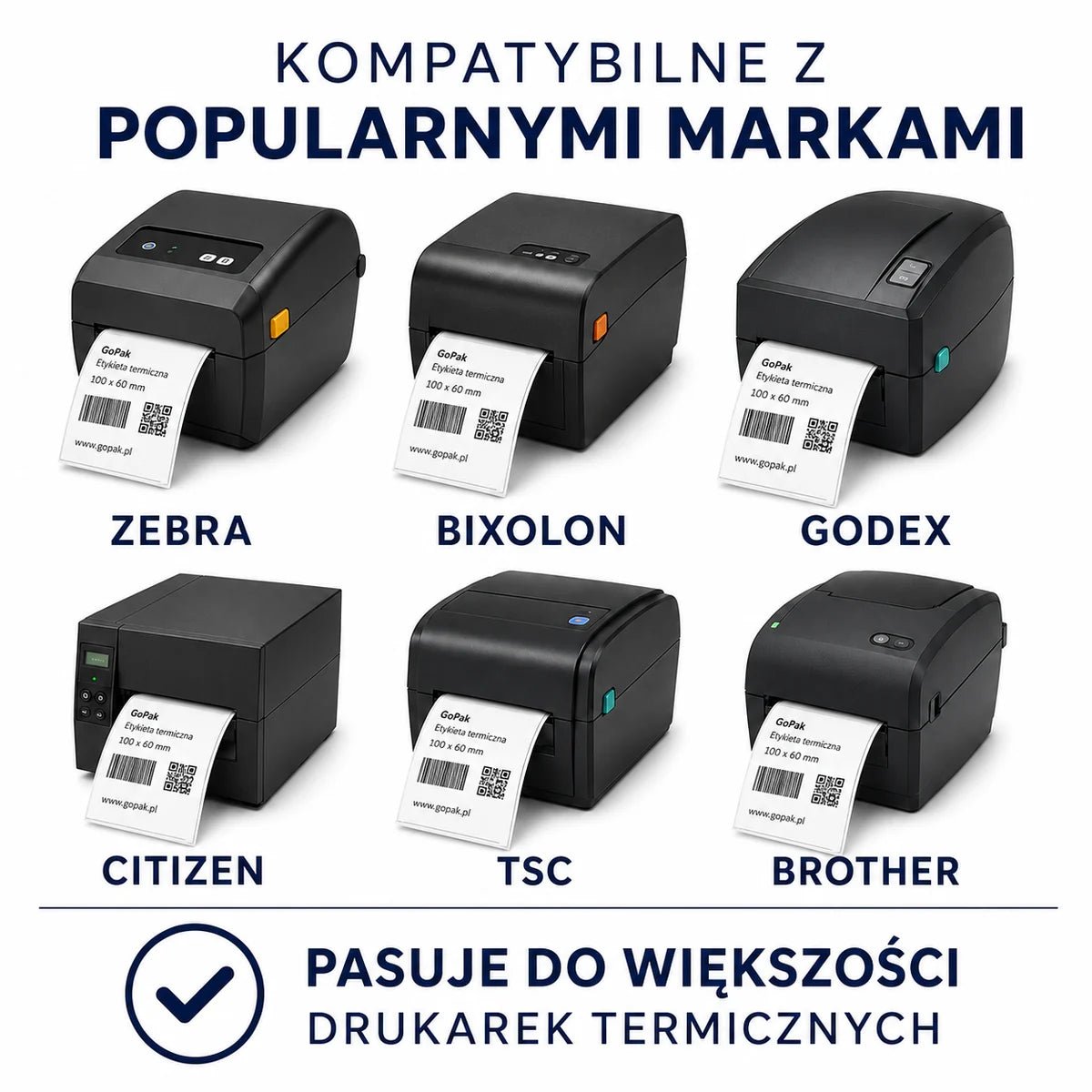 Etykiety Termiczne 100x600mm Perforacja 1000 Sztuk fi 40 - www.gopak.pl