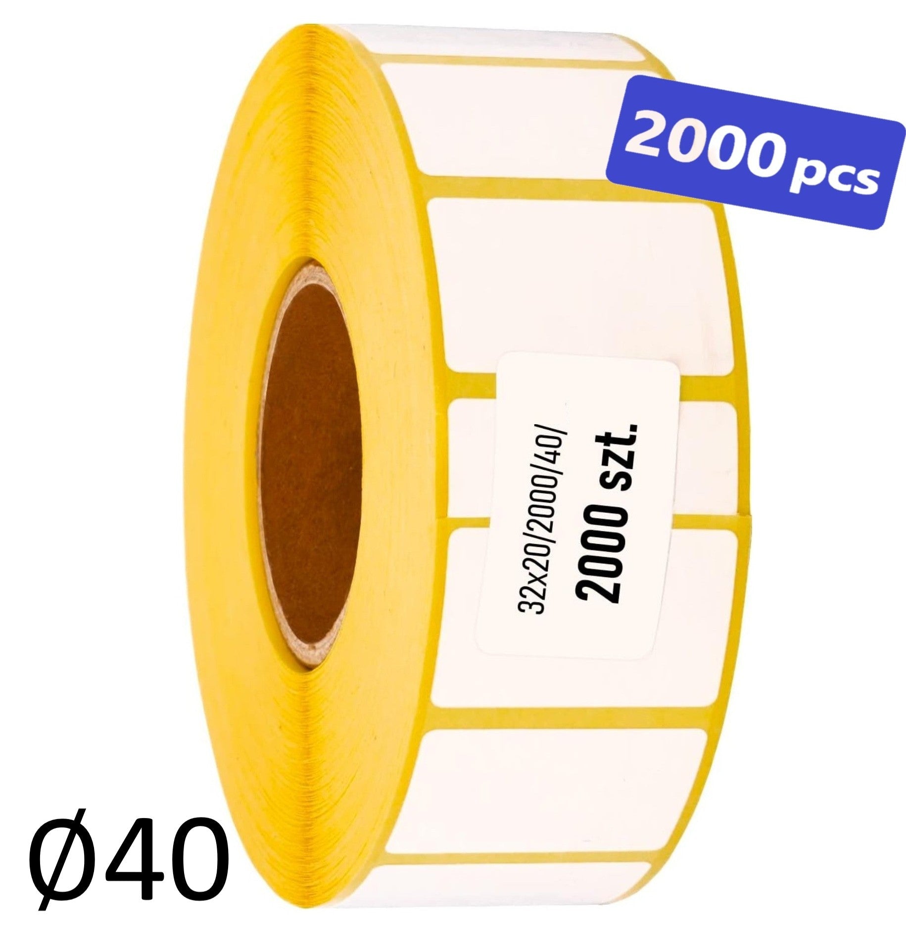 Etykiety Termiczne 32x20mm 2000 Sztuk fi40 - www.gopak.pl