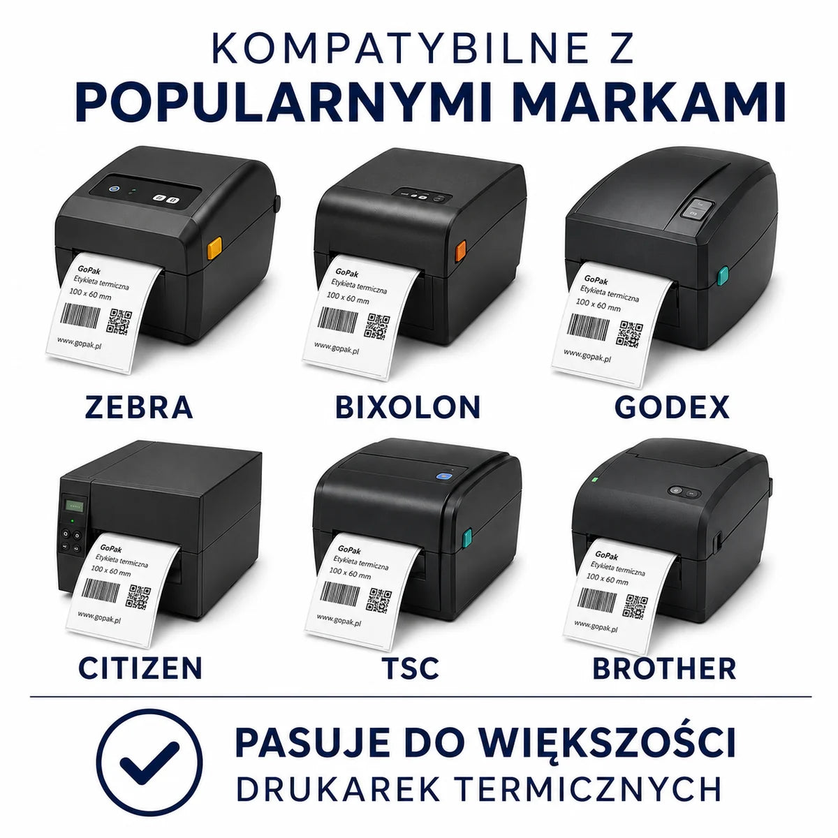 Etykiety Termiczne 100x600mm Perforacja 1000 Sztuk fi 40